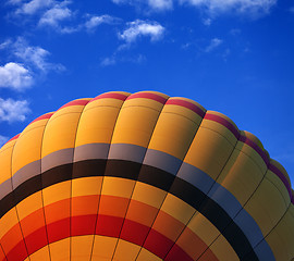 Image showing Hot air balloon on blue sky