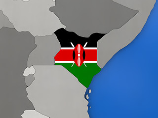 Image showing Kenya on globe