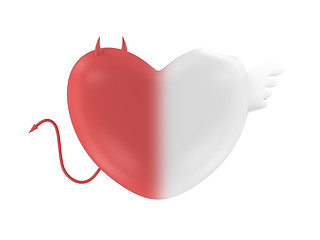 Image showing Good Evil heart