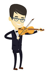 Image showing Man playing violin vector illustration.