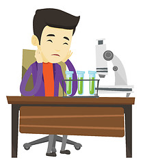 Image showing Student working at laboratory class.