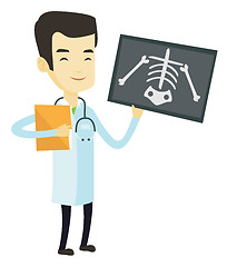 Image showing Doctor examining radiograph vector illustration.