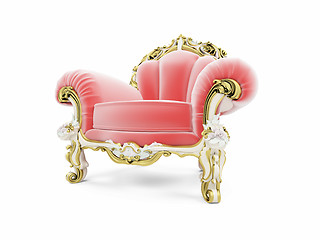 Image showing royal red velvet furniture