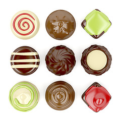 Image showing Selection of chocolate candies