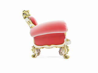 Image showing royal red velvet furniture