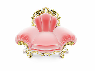 Image showing royal red velvet furniture