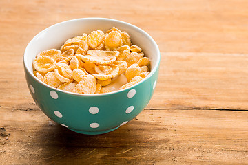 Image showing Healthy home made breakfast of muesli, apples, fresh fruits and walnuts