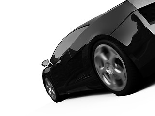 Image showing isolated closeup sportcar view