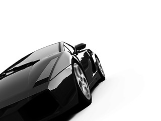 Image showing isolated closeup sportcar view