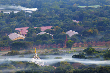 Image showing myanmar mandalay sunset