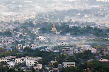 Image showing myanmar mandalay sunset