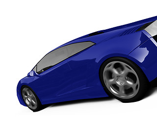 Image showing isolated closeup sportcar view