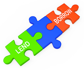 Image showing Lend Borrow Shows Borrowing Or Lending