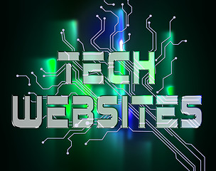 Image showing Tech Websites Represents Digital Technologies And Online