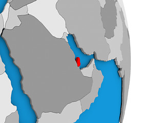 Image showing Qatar on globe