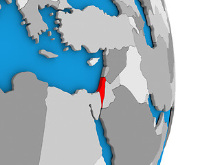 Image showing Israel on globe