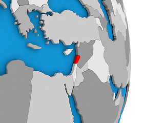 Image showing Lebanon on globe