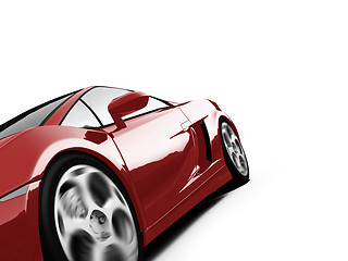 Image showing isolated closeup sportcar view