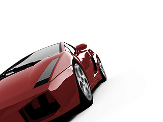 Image showing isolated closeup sportcar view