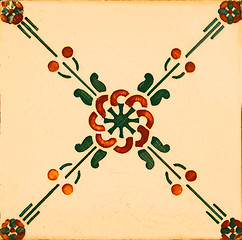 Image showing Traditional Portuguese glazed tiles