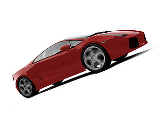 Image showing isolated closeup sportcar view