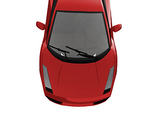 Image showing isolated closeup sportcar view