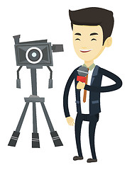 Image showing TV reporter with microphone and camera.