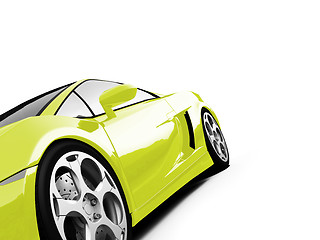 Image showing isolated closeup sportcar view