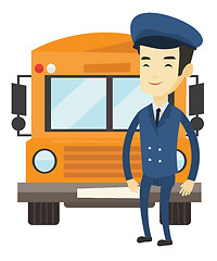 Image showing School bus driver vector illustration.