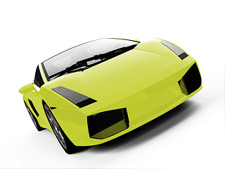 Image showing isolated closeup sportcar view