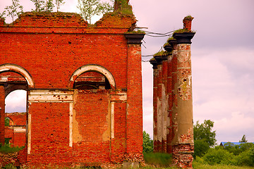 Image showing Majestic Ruins of stables and headquarters of hussars