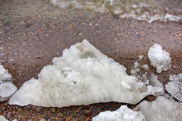 Image showing frozen coast sea in winter