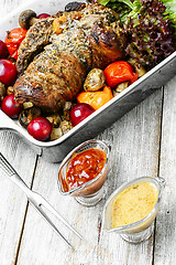 Image showing Meatloaf with stuffing