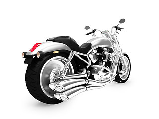 Image showing isolated motorcycle back view 01