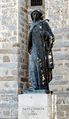 Image showing Statue of St. Teresa in Avila Spain