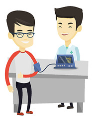 Image showing Blood pressure measurement vector illustration.