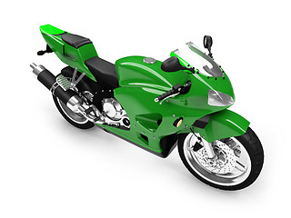 Image showing isolated motorcycle front view 02