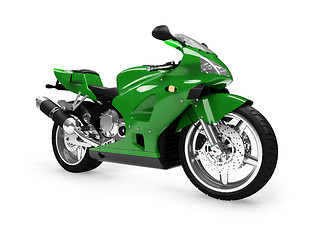 Image showing isolated motorcycle front view 01