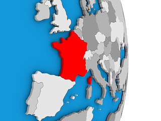 Image showing France on globe