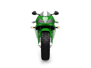 Image showing isolated motorcycle front view 03