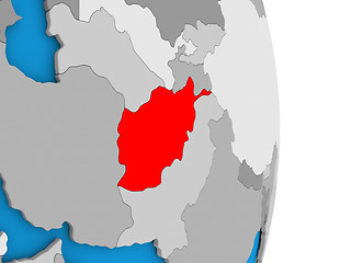 Image showing Afghanistan on globe