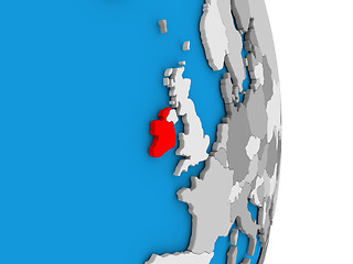 Image showing Ireland on globe