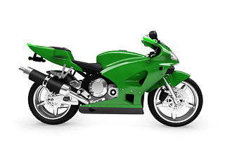Image showing isolated motorcycle side view