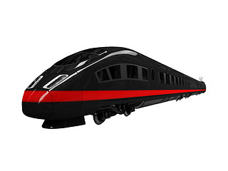 Image showing black train isolated view