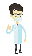 Image showing Doctor giving thumbs up vector illustration.