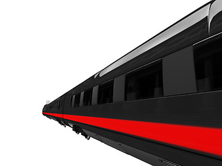 Image showing black train isolated view