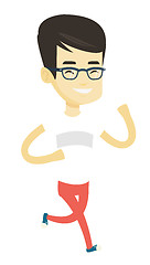 Image showing Young man running vector illustration.