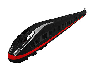 Image showing black train isolated view