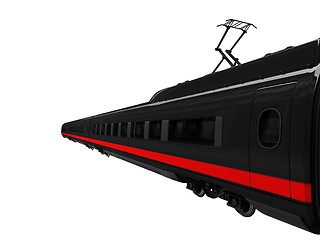 Image showing black train isolated view