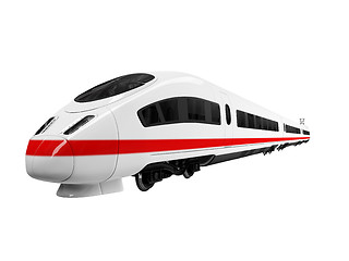 Image showing white train isolated view